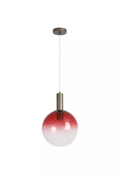 Hängelampe Glas Metall Bronze-Braun Rot GU10 Ø30 cm