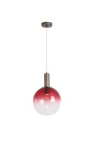H&auml;ngelampe Glas Metall Bronze-Braun Rot GU10 &Oslash;30 cm