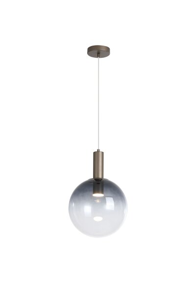 Hängelampe Metall Rauchglas Bronze-Braun GU10 Ø30 cm