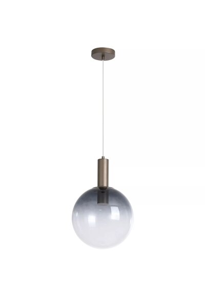 Hängelampe Metall Rauchglas Bronze-Braun GU10 Ø30 cm