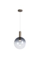 H&auml;ngelampe Metall Rauchglas Bronze-Braun GU10 &Oslash;30 cm