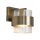 Wandlampe Glas Metall Messing Antik E27 T:20 cm modern