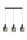 Pendelleuchte Metall Rauchglas Schwarz E27 L:101 cm