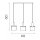 Pendelleuchte Glas Metall Mokka Bernstein E27 L:101 cm