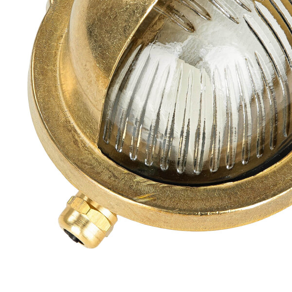 Wandlampe Außen Messing Maritim oval IP64 Haus Tür