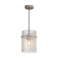 H&auml;ngelampe Glas Metall Sandfarben E27 &Oslash;20 cm...