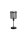 Tischlampe Rauchglas Schwarz E14 37,5 cm Kabelschalter