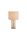 Tischlampe Glas Leinen Champagner Weiß E27 H:40 cm