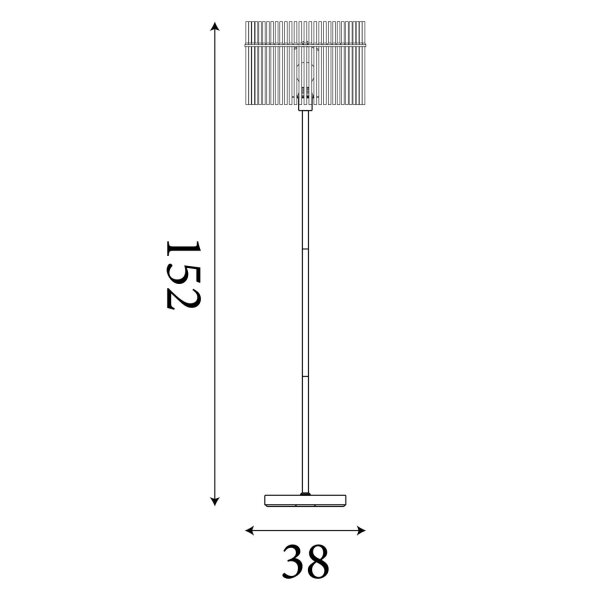Stehlampe Glas Gold Champagner E27 H:152 cm Fußschalter