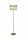Stehlampe Glas Gold Champagner E27 H:152 cm Fußschalter