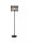 Stehlampe Rauchglas Schwarz E27 H:152 cm Fußschalter