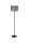 Stehlampe Rauchglas Schwarz E27 H:152 cm Fußschalter
