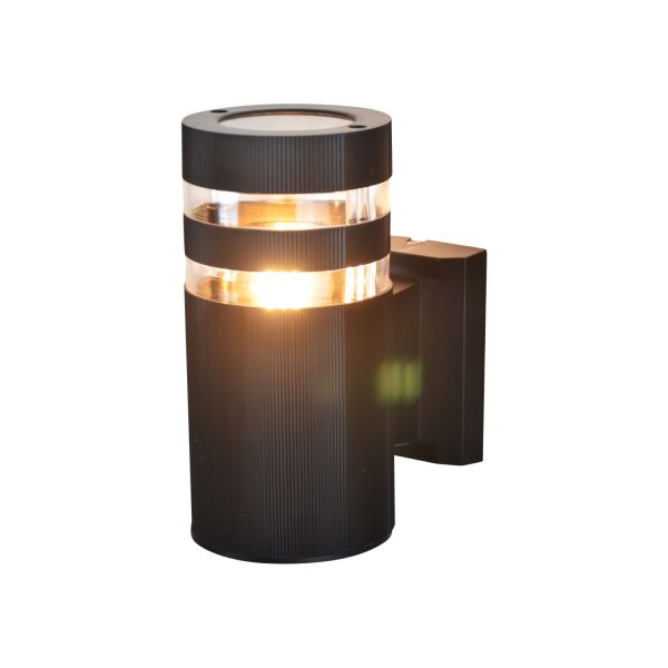Außenleuchte Schwarz E27 IP44 T:15,5 cm Lichtring
