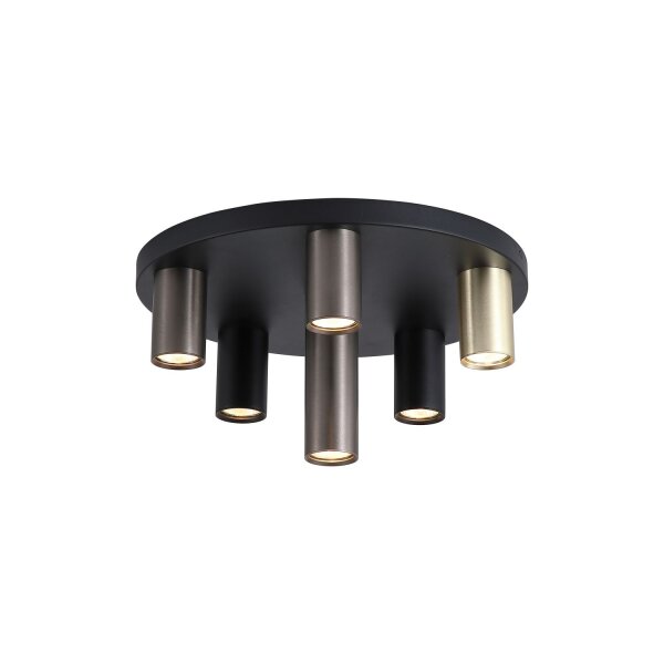 Deckenleuchte Aluminium Schwarz Bronze GU10 Ø40 cm rund