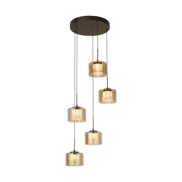 LED Hängelampe 3000K Bronze Champagner Ø44,5 cm 1931 lm