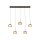LED Hängelampe 3000K Bronze Champagner L:131 cm Glas