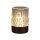 LED Tischlampe Akku 3000K Aluminium Glas Bronze Ø7 cm