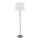 Stehlampe Stoff Silber Weiß E27 H:152 cm blendarm
