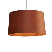 Lampenschirm Samt Orange Gold E14 E27 H:23 cm Loft