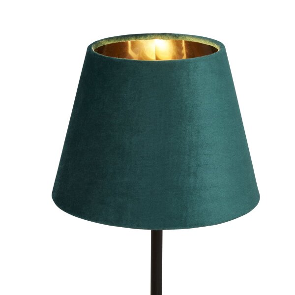 Lampenschirm Samt Smaragdgrün Gold E14 E27 H:15 cm Loft