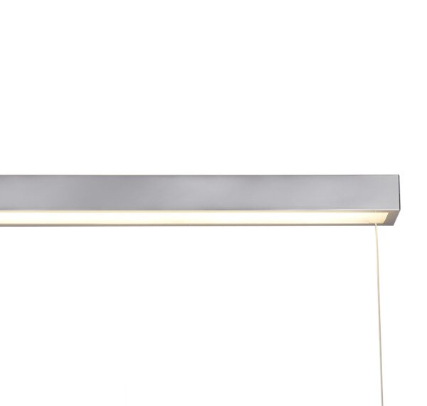 LED Wandlampe 3000K Alu Chrom IP44 90 cm Zugschalter