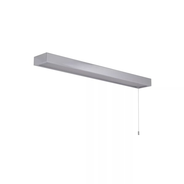 LED Wandlampe 3000K Alu Chrom IP44 90 cm Zugschalter