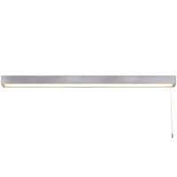 LED Wandlampe 3000K Alu Chrom IP44 90 cm Zugschalter