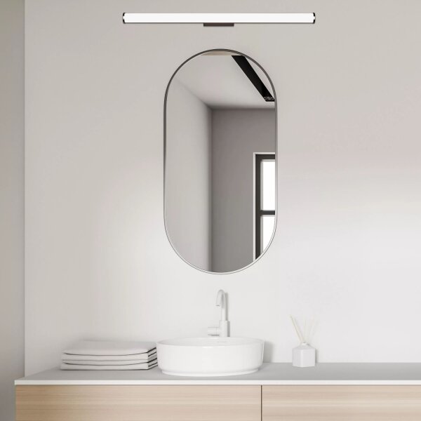 LED Wandleuchte 3000K Metall Chrom IP44 B:90 cm modern