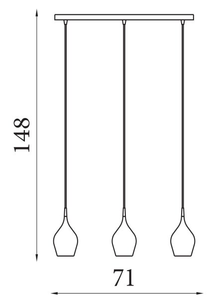 Pendelleuchte Aluminium Weinrot Grün Gold E14 L:71 cm