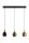 Pendelleuchte Aluminium Weinrot Grün Gold E14 L:71 cm