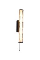 LED Wandleuchte Zugschalter 3000K Glas Schwarz IP44