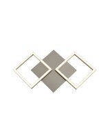 LED Wandleuchte 3000K Aluminium Silber H:22,5 cm modern