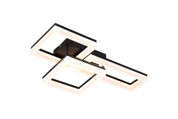 LED Deckenleuchte dimmbar 3000K Metall Schwarz L:60 cm