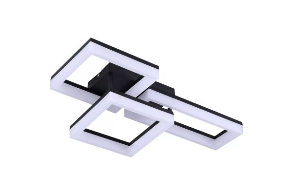 LED Deckenleuchte dimmbar 3000K Metall Schwarz L:60 cm