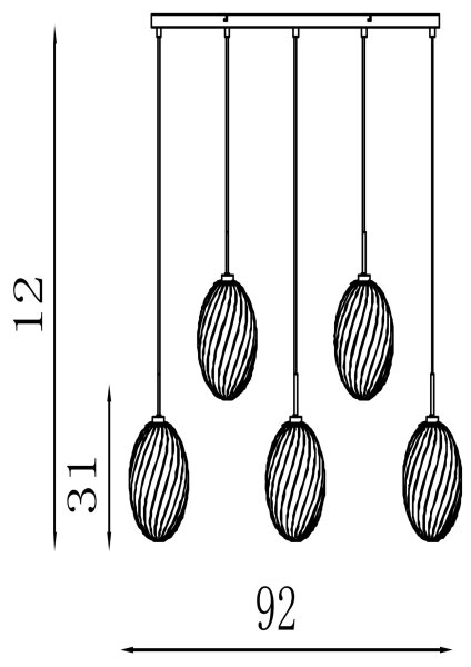 Pendelleuchte Klarglas Rauchglas Messing Bernstein E14