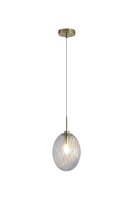 Pendelleuchte Glas Metall Messing E14 &Oslash;16 cm modern