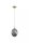 Hängelampe Metall Rauchglas Messing E14 Ø16 cm modern