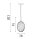 Hängelampe Metall Rauchglas Messing E14 Ø16 cm modern
