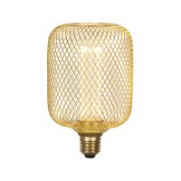 LED Leuchtmittel 1800K Glas Metall Gold E27 Ø10 cm