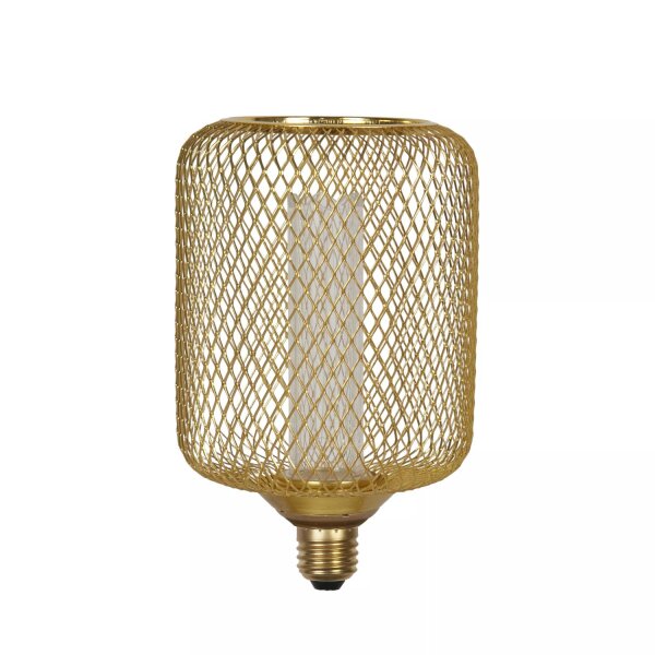 LED Leuchtmittel 2700K Glas Drahtgeflecht Gold E27