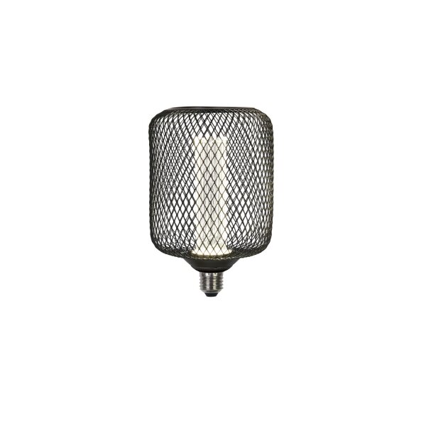 LED Leuchtmittel 4000K Glas Schwarz-Chrom E27 Ø12 cm