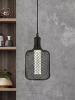 LED Leuchtmittel 4000K Glas Schwarz-Chrom E27 &Oslash;12 cm