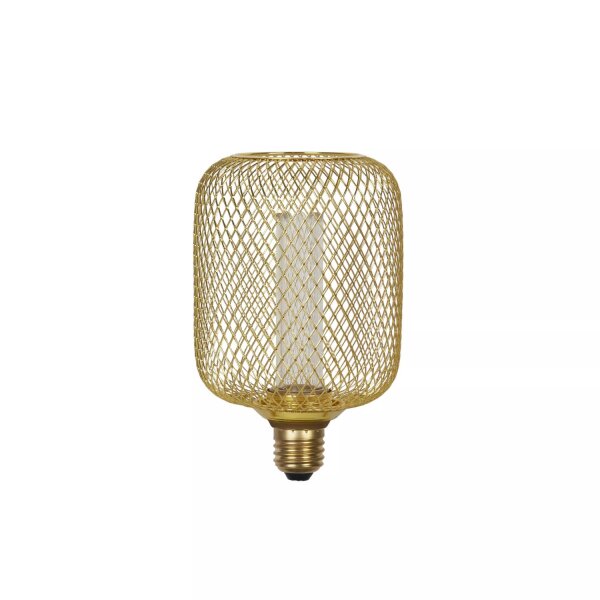 LED Leuchtmittel 4000K Glas Metall Gold E27 Ø12 cm