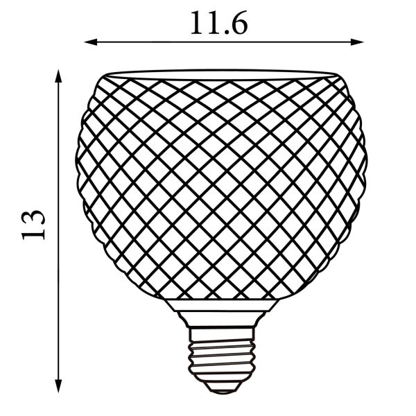 LED Leuchtmittel 2700K Glas Metall E27 Ø11,6 cm klar