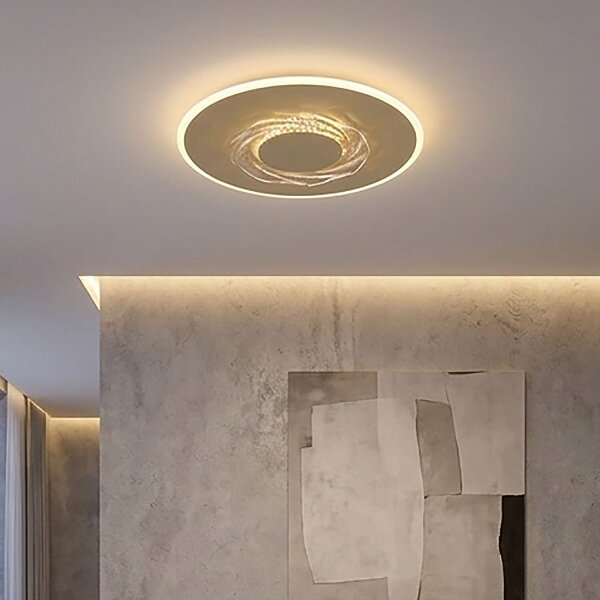 LED Deckenlampe dimmbar 2700-4000K Kristall Sandfarben