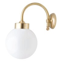 Wandlampe Außen Weiß Echt-Messing IP43 Haus...