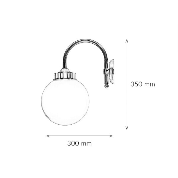 Applique résistante aux intempéries VERIA Nickel Blanc en laiton