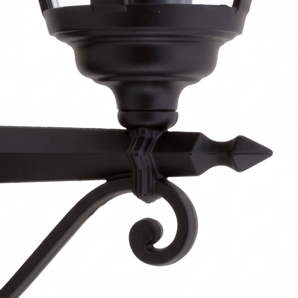 Schwarze Außenlampe antik Rustikal IP44 Aluminium