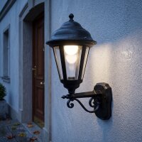 Schwarze Außenlampe antik Rustikal IP44 Aluminium