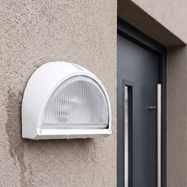 Wandlampe Außen Aluminium IP44 Maritim Weiß BILLAND